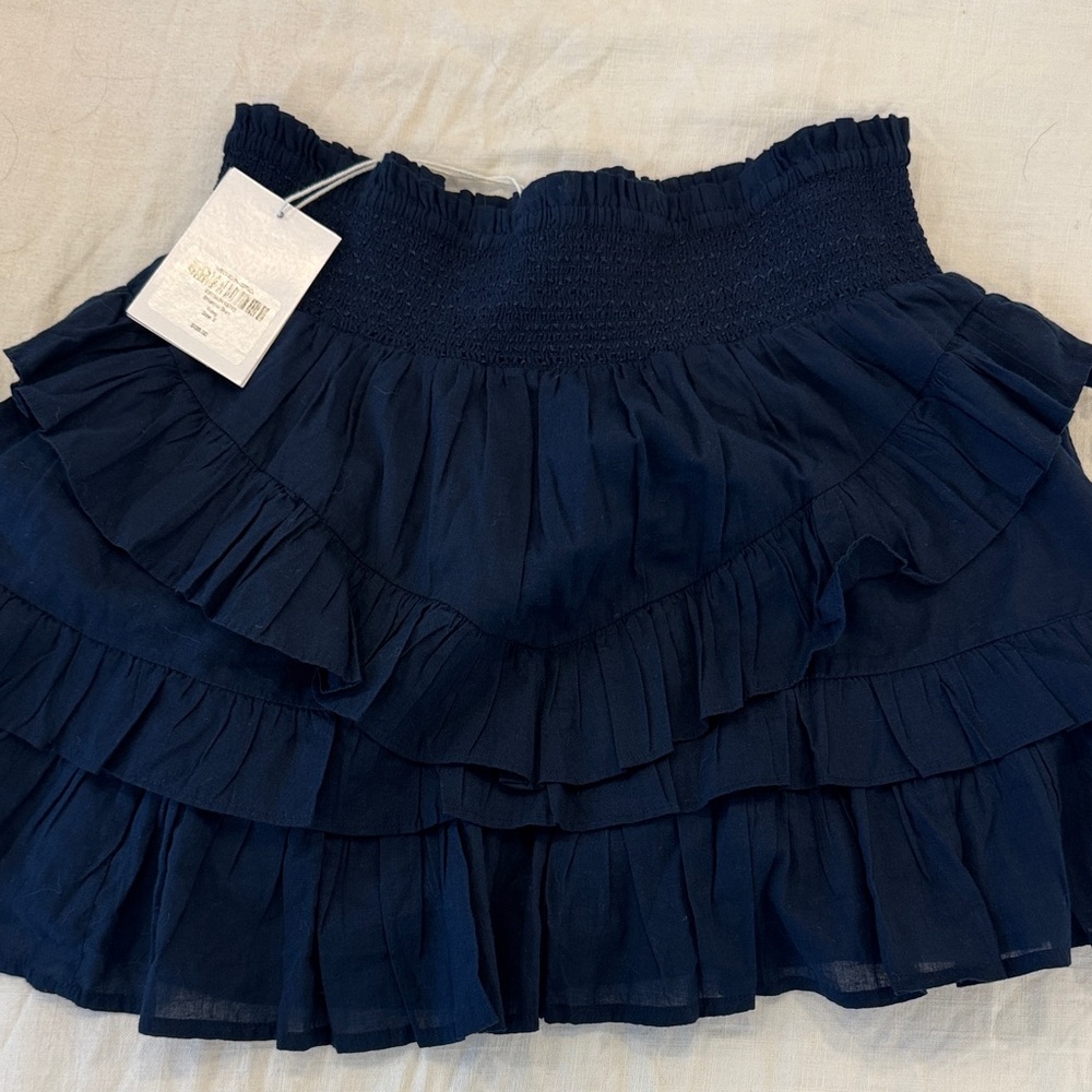 Navy Blue Ruffled Women's Skirt